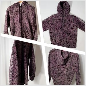 Supreme Purple Marble Hooded Sweatshirt